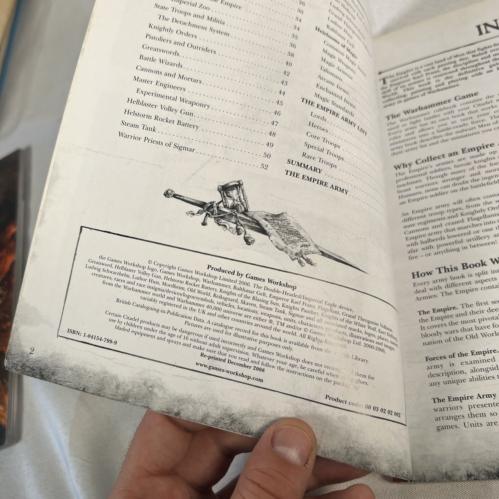 Warhammer The Empire Army Supplement Games Workshop Book