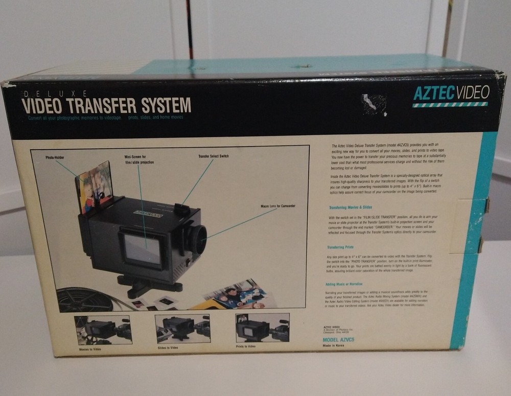 Deluxe Video Transfer System Aztec Video With Box Tested Works Excellent Shape🎥