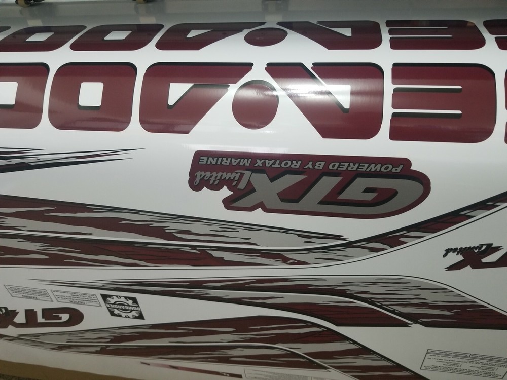 SEADOO GTX 1998 LIMITED Graphics / Decal / Sticker Kit Burgandy