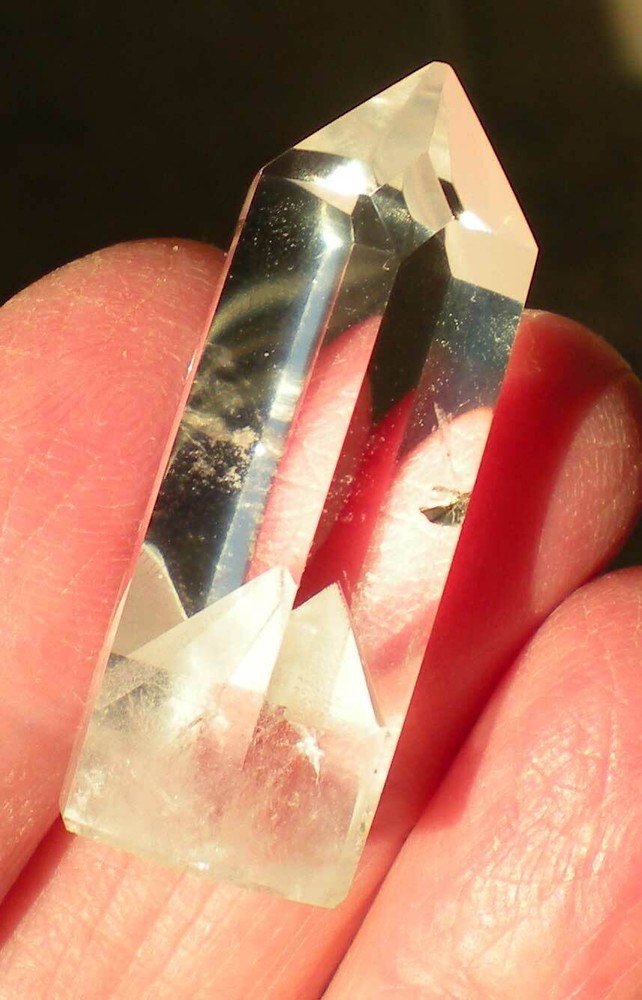 White Phantom Quartz Polished Crystal Madagascar r820d