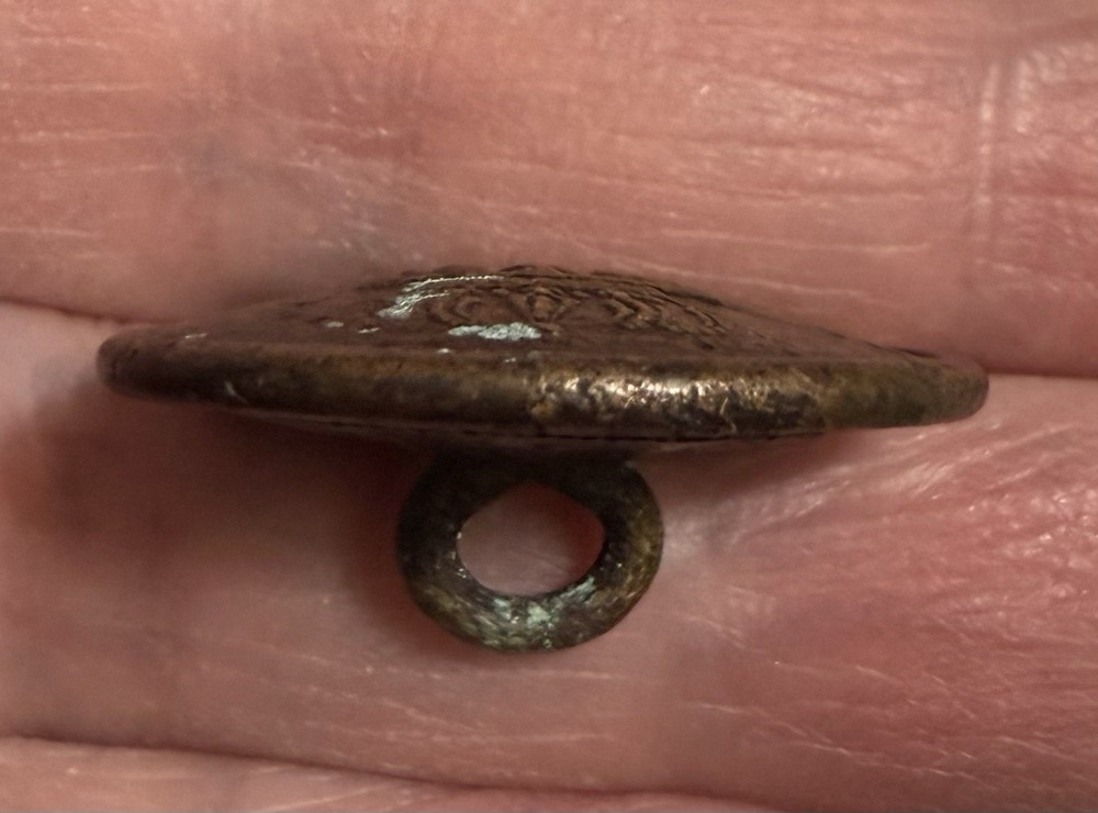 Antique Prussian Official Clerical Coat Button with State Eagle Shield Dug Relic