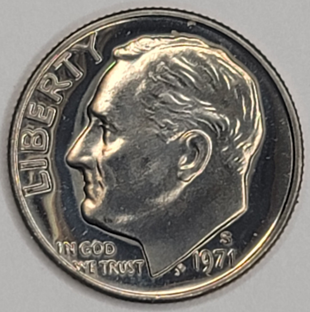 1971 S Gem Proof Cameo Roosevelt Dime