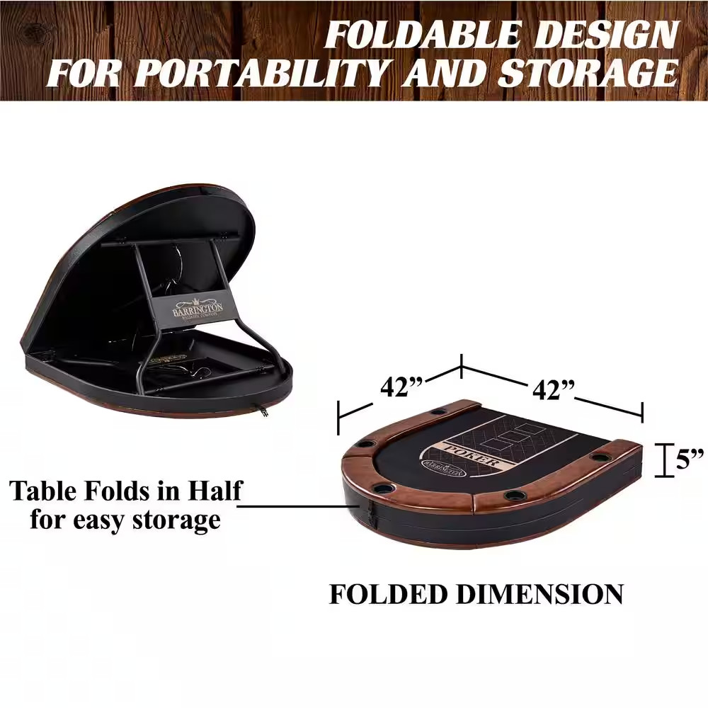 Charleston Collection 10 Player Poker Table - No Assembly Required