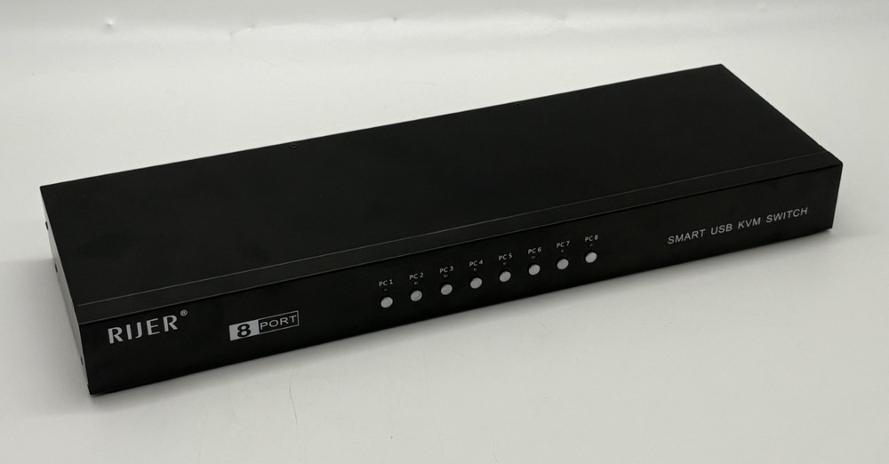 Rijer 8 Port Smart USB 2.0 KVM Switch Great Condition
