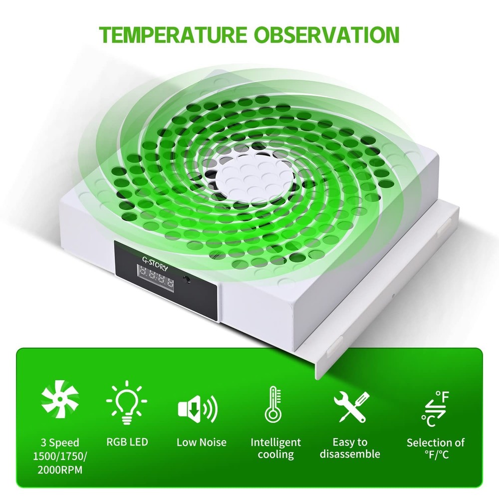 Smart Xbox Series S Cooler with Adjustable Speed & Low Noise Operation