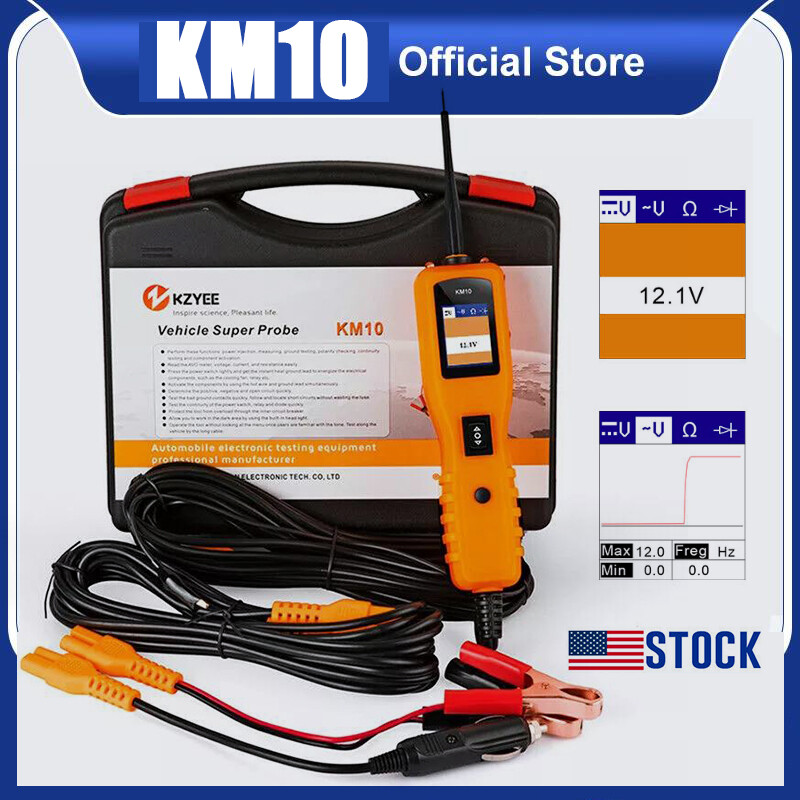 KZYEE KM10 Circuit Tester Powerscan Electrical System Diagnostic Tool 12V/24V
