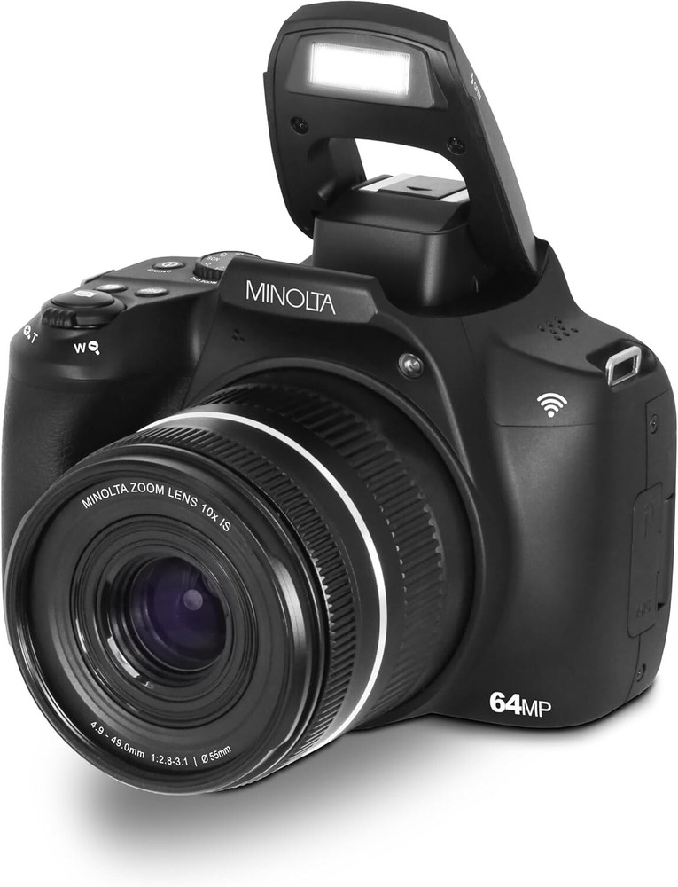 Minolta 64MP/ 4K Ultra HD Digital Camera with 10x Optical Zoom