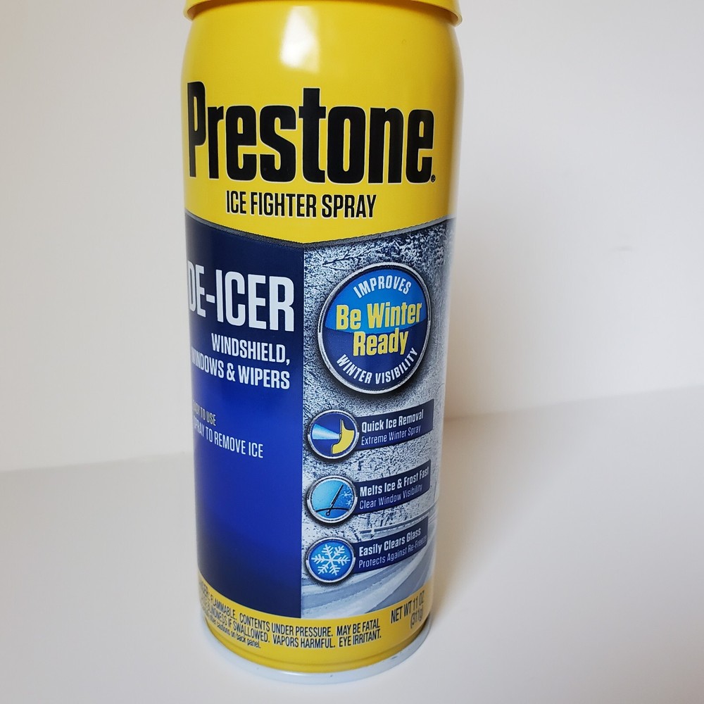 Lot 3 Cans Prestone Windshield De-icer Ice Fighter Spray Wipers Scraper Built In