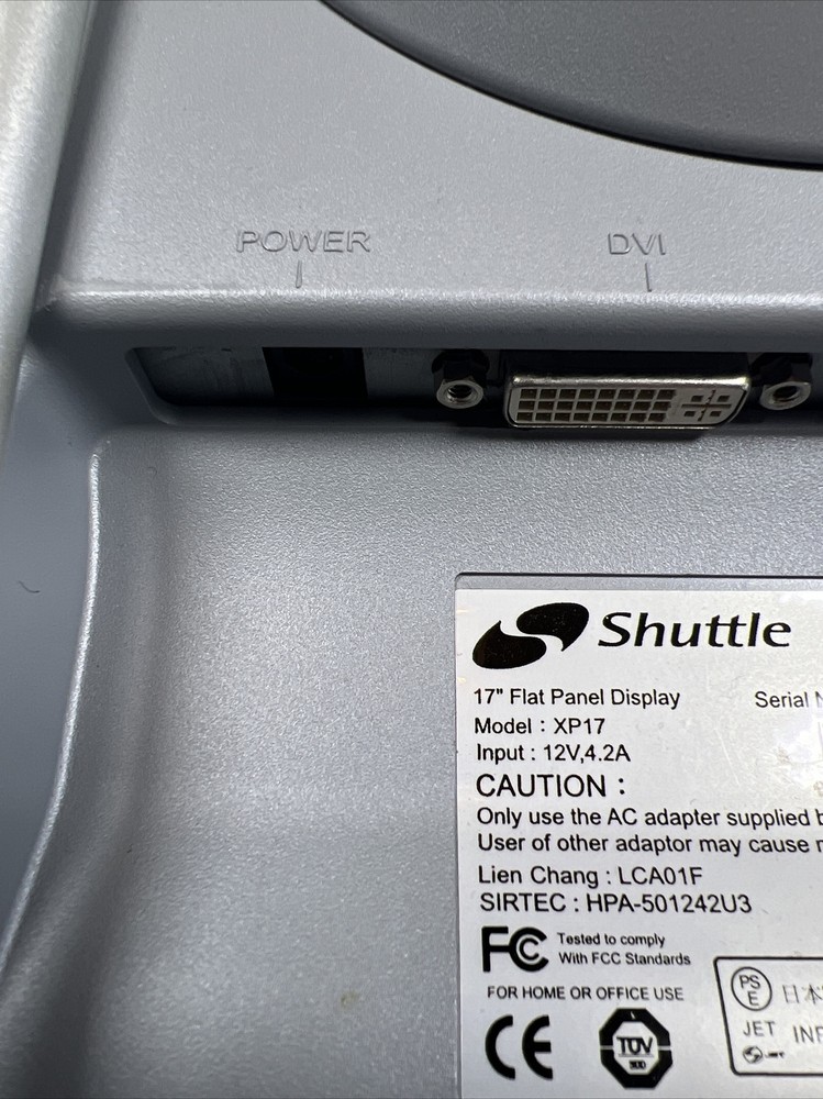 Shuttle XP-17 Front Panel Display With Stand, Carry Case, and Cables - Tested