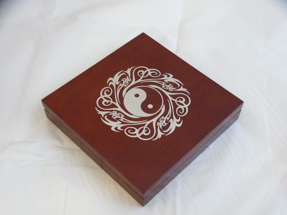 Deluxe Wooden 4-coin Display Box