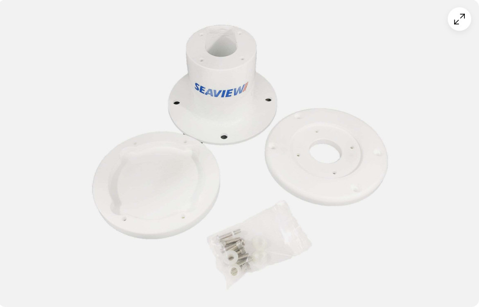 Seaview 5" Searchlight Mount Vertical 8" Round Base