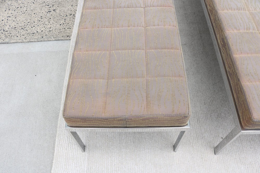 Mid-Century Modern Style Cumberland Large Rectangular Cambridge Metal Bench