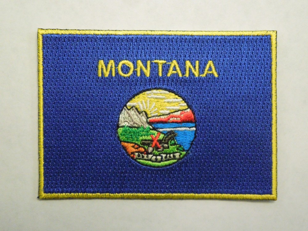 Montana State Flag Seal Embroidered Iron On Patch