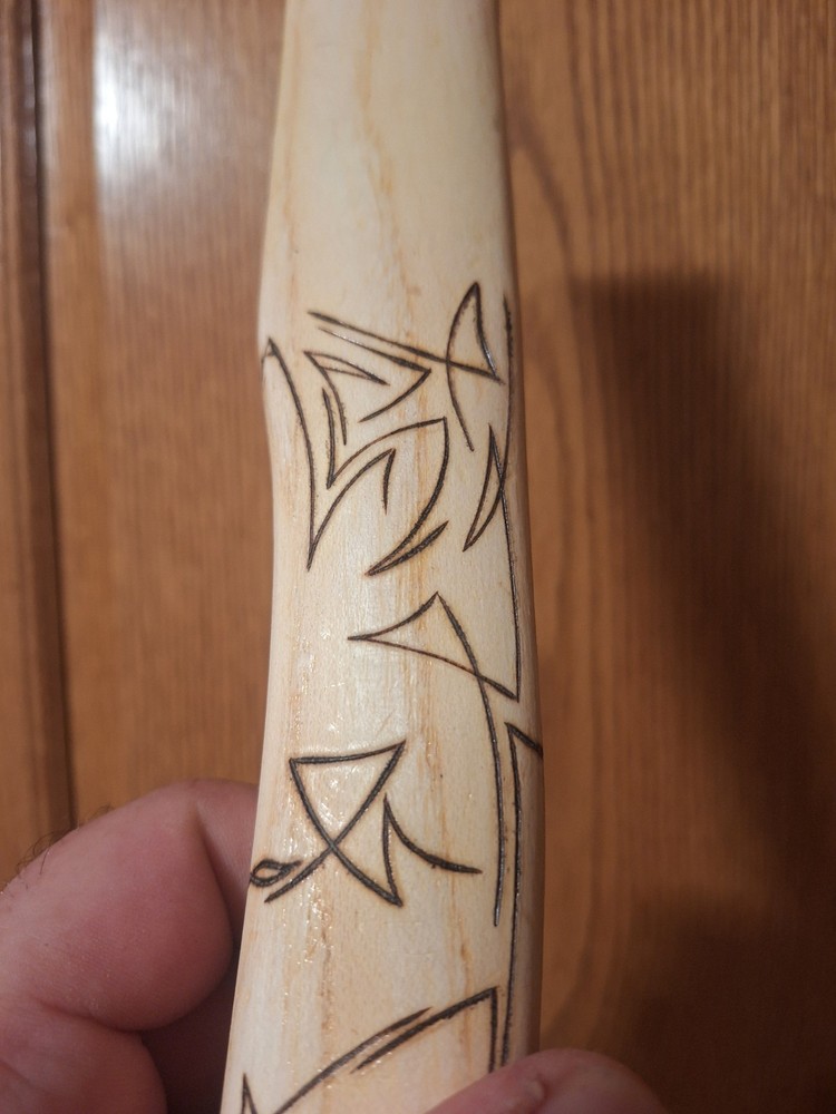 Custom Wood Burned Hatchet HANDLE