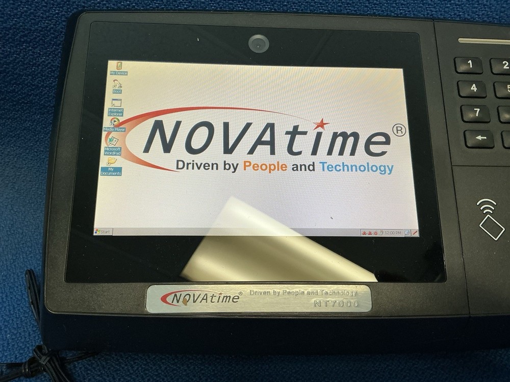 Novatime NT7000 NT7000II-FP Card Reader Time Clock Tested As Pictured