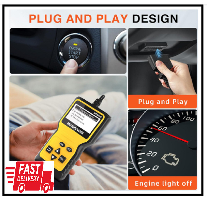 MOTOPOWER MP69033 Car OBD2 Scanner Code Reader Engine Fault Scanner CAN Diagnost