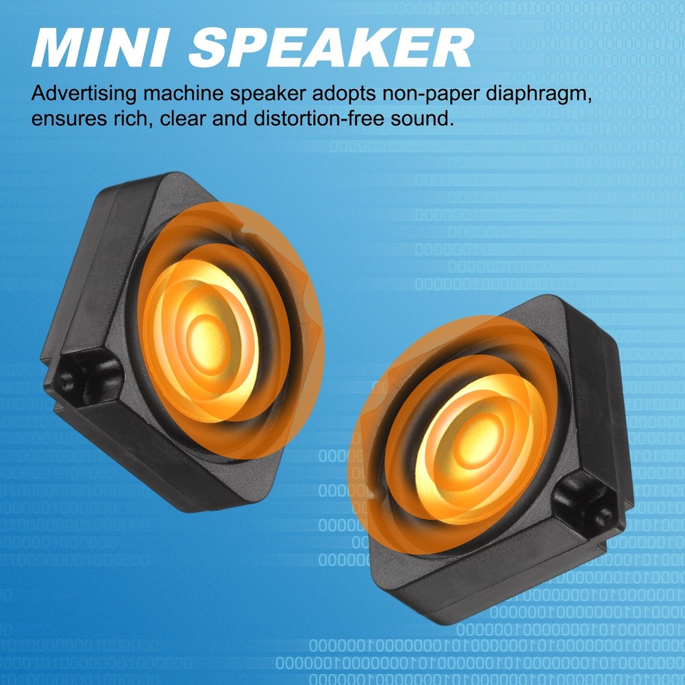 3W 4Ω Mini Speaker, 2PCS Full-Range Portable Micro Loudspeaker, Black Gold