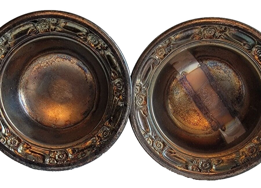 Antique Oneida Silversmiths Silverplate Candleholders 1930s Park Lane Pattern