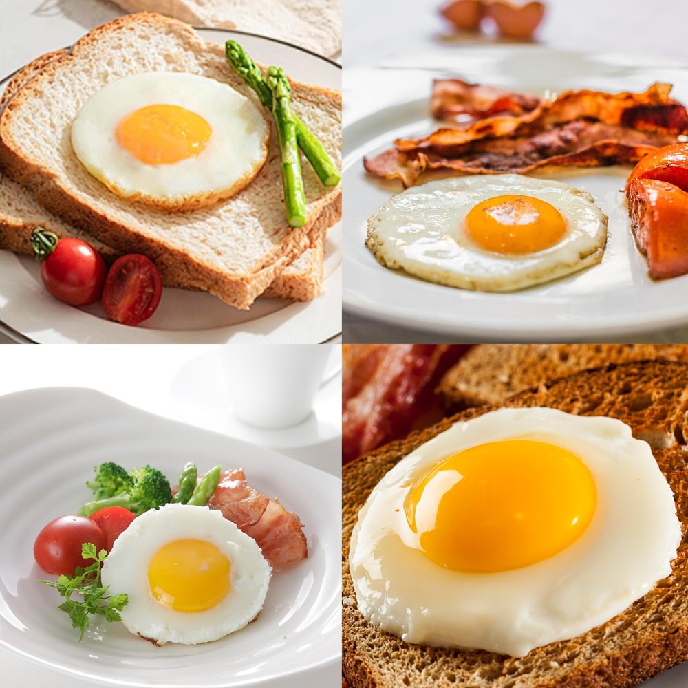 4 Pack Silicone Egg Rings Non Stick Egg Cooker Rings for Cooking Fried Egg