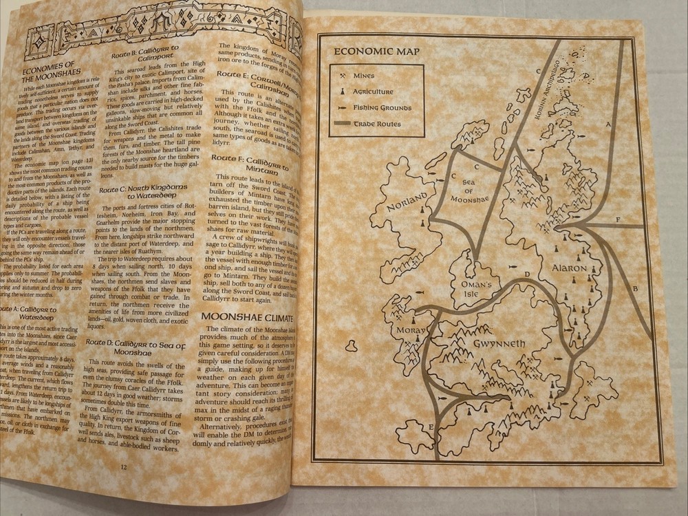 AD&D Dungeons & Dragons Forgotten Realms FR2 Moonshae Module NO MAP AD&D 2E RARE