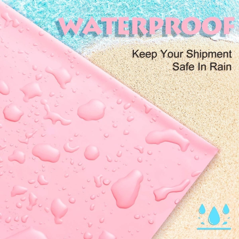 Strong 12x15.5 Inch Light Pink Poly Mailers - 100 Self-Sealing Envelopes