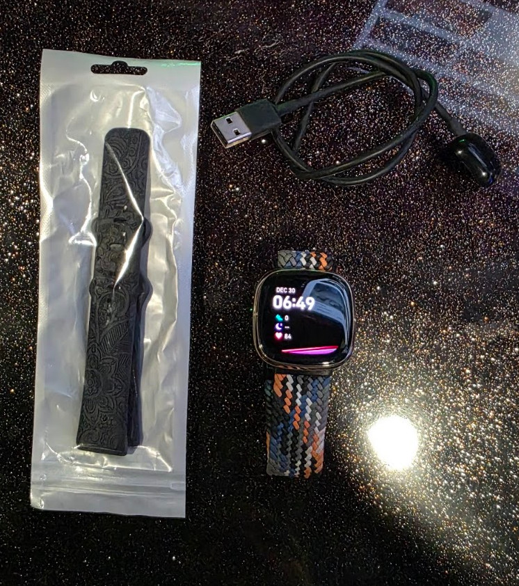 Fitbit Sense Smartwatch - w/ Charger and Extra Band