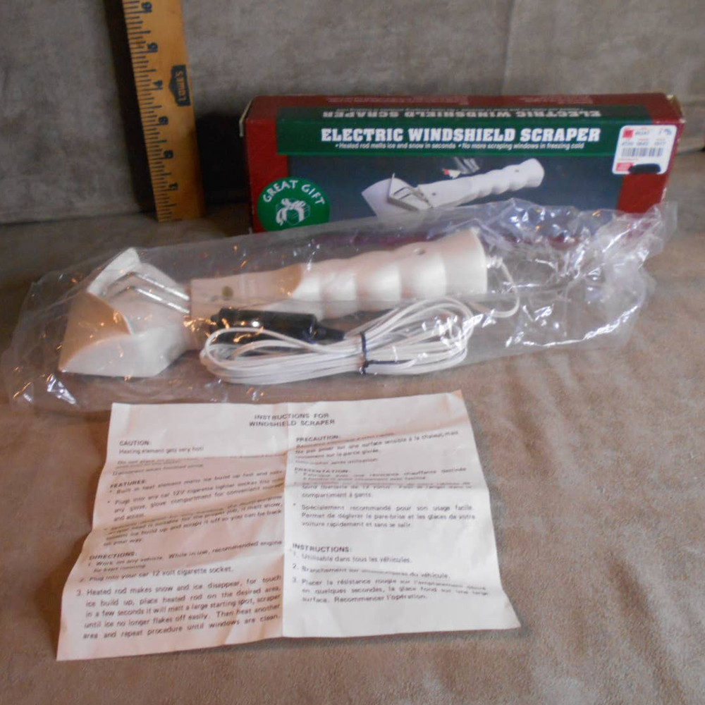 Electric Windshield Scraper Four Star Int'l Heated Scraper NIB Vintage