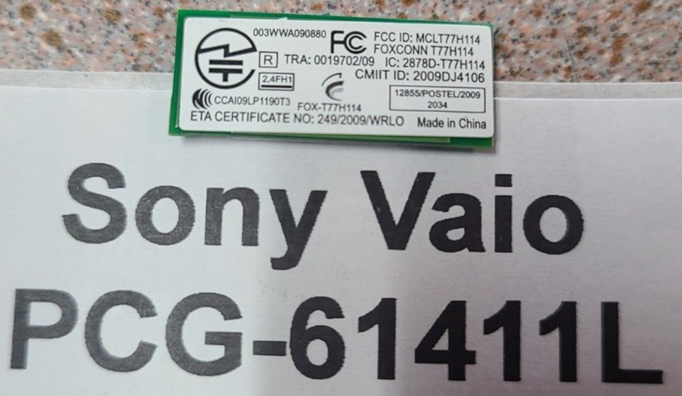 Genuine Sony VAIO 14" PCG-61411L BlueTooth Module Board