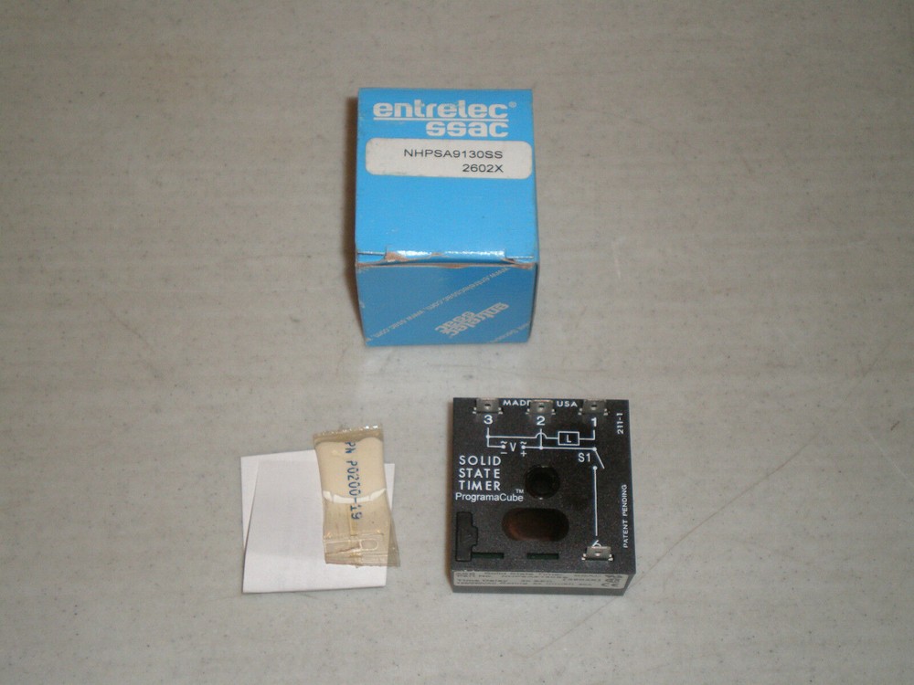 New! NHPSA9130SS 2602X Entrelec SSAC  Solid State Timer 30 Sec. Programacube