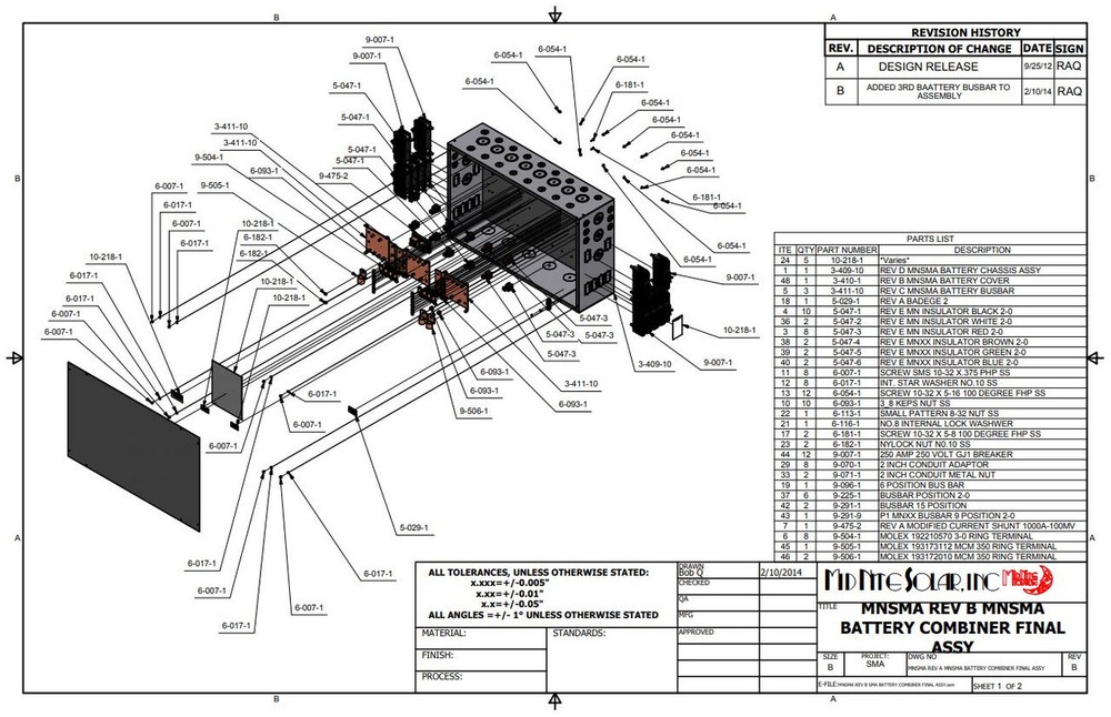 MidNite Solar MNBCB 2000/200 Battery Combiner Box 2000A