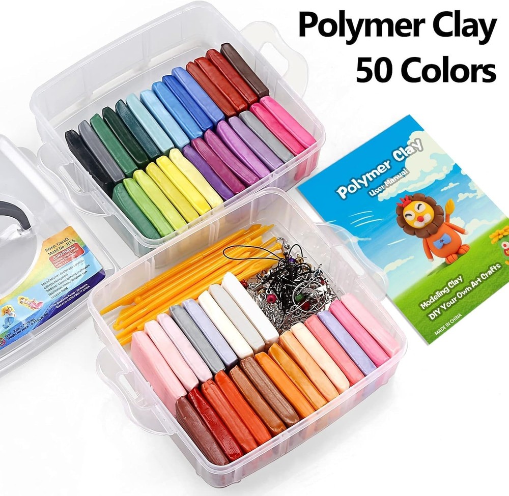 Versatile 50 Color Modeling Clay Set with Tools for Imaginative Play - Ages 4+