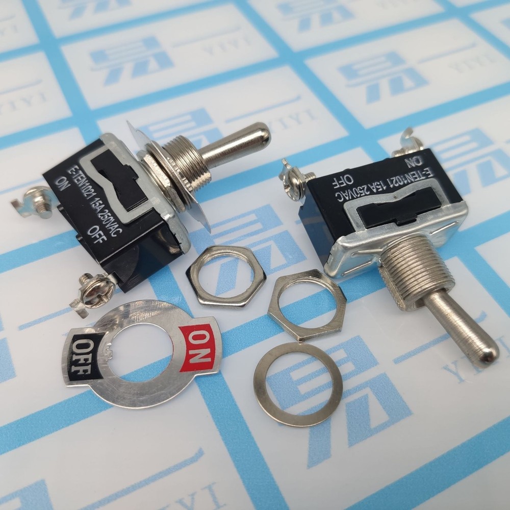5 Pack Heavy Duty Toggle Switch with Waterproof Covers - 15A 250V Capacity US
