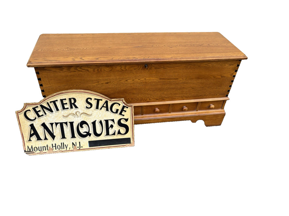 66663   Oak Dovetailed  LANE Blanket Storage Chest