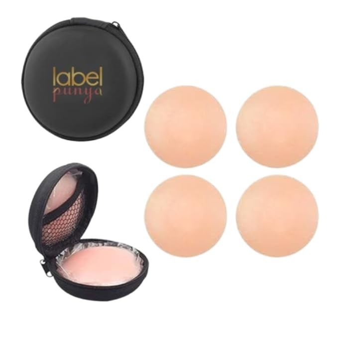 LABEL PUNYA Nipple Covers Reusable Comfortable Invisible Adhesive Breast Petals