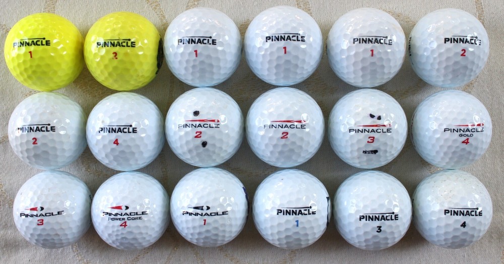 Pinnacle Rush, Gold, Soft Mix 18 Golf Balls 5A 4A 3A