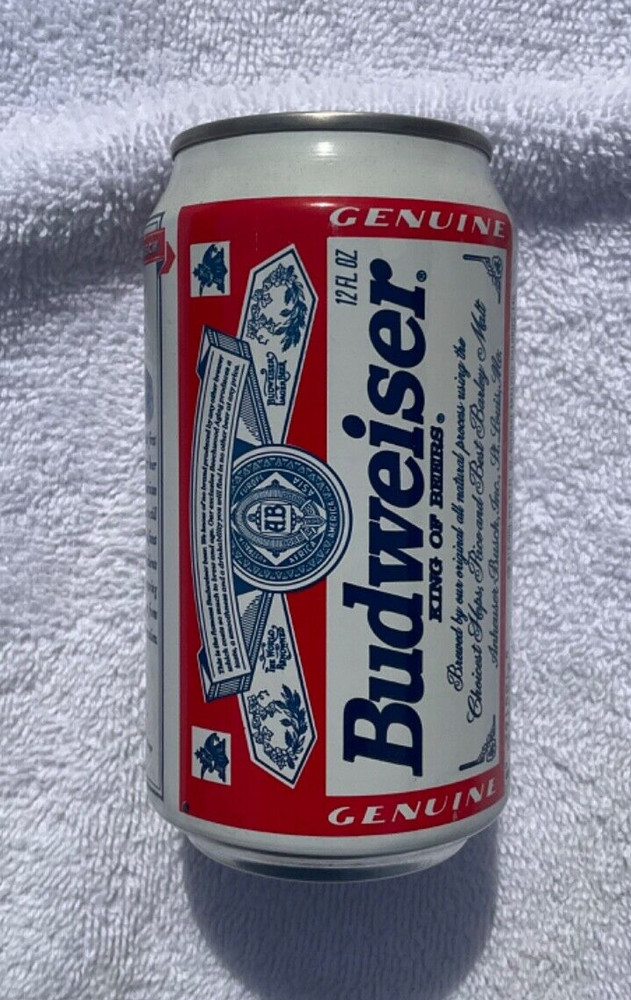 Budweiser 12 oz Error Beer Can