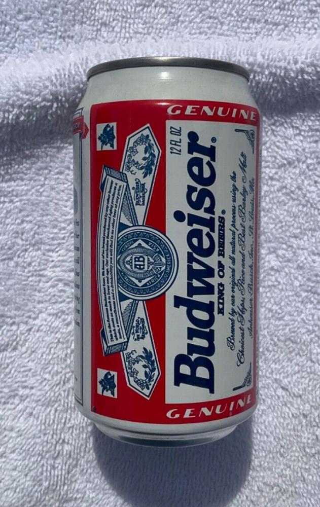 Budweiser 12 oz Error Beer Can