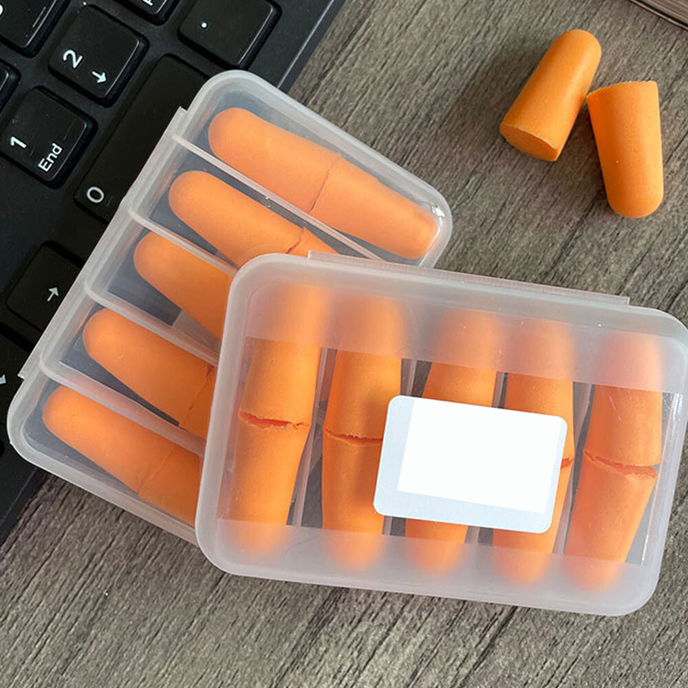 5Pairs Soft Reusable Silicone Ear Plugs Noise Cancelling Protector Study / Sleep