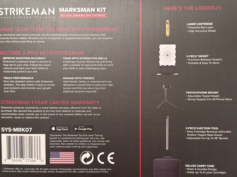 Strikeman 9mm Marksman Kit – Ultimate Dry Fire Training System, Laser Training