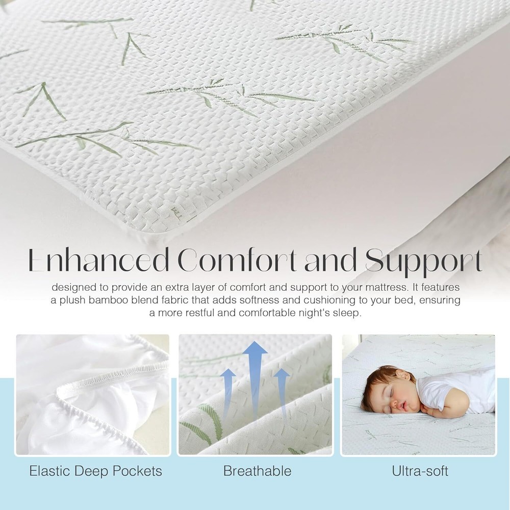 East Coast Bedding Waterproof Viscose Derived Bamboo Mattress Protector Pad