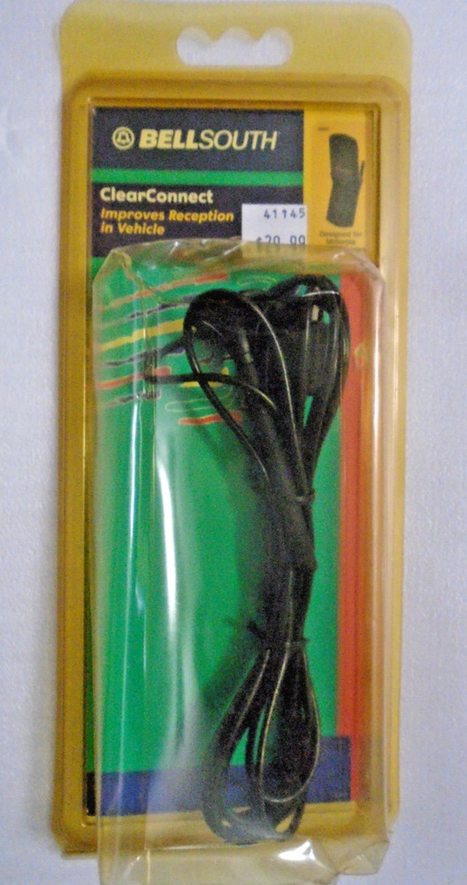 Bell South Clear Connect External Antenna Adapter Cable - Motorola StarTac -New