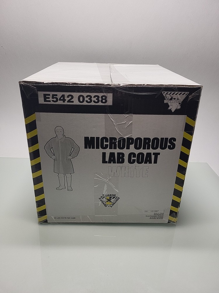 Workhorse 30ct XL White Microporous Lab Coat E542 0338