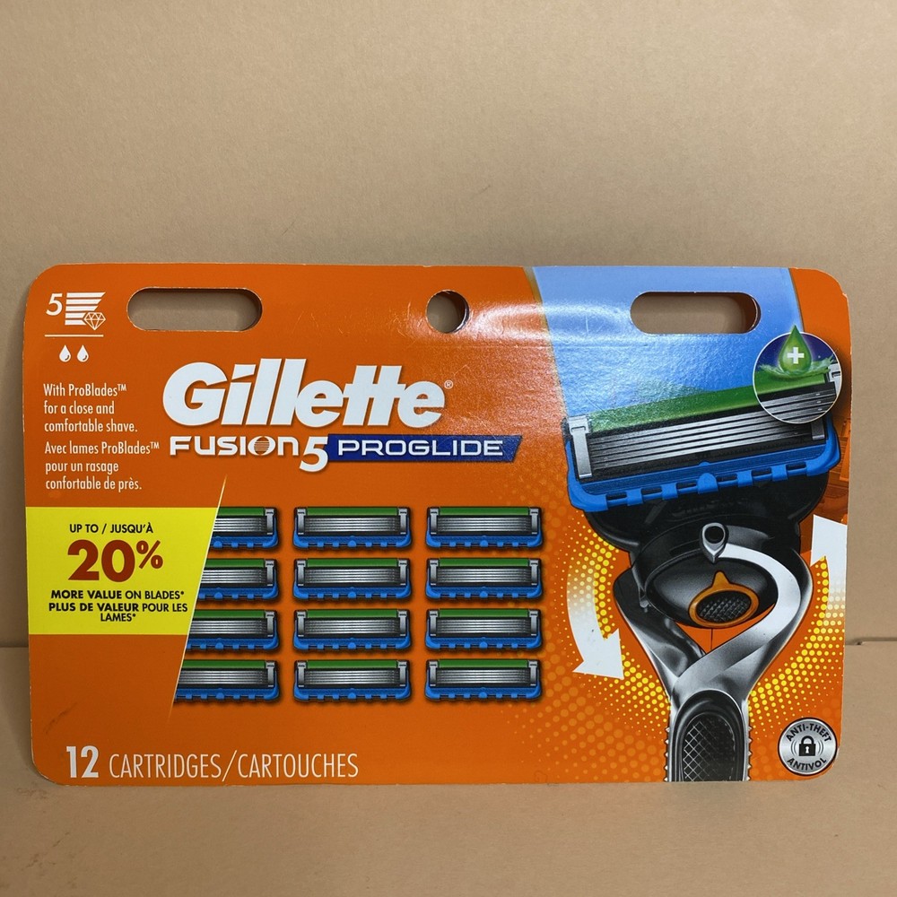 Gillette Fusion 5 Proglide Refill Cartridges 12 Count  NIB