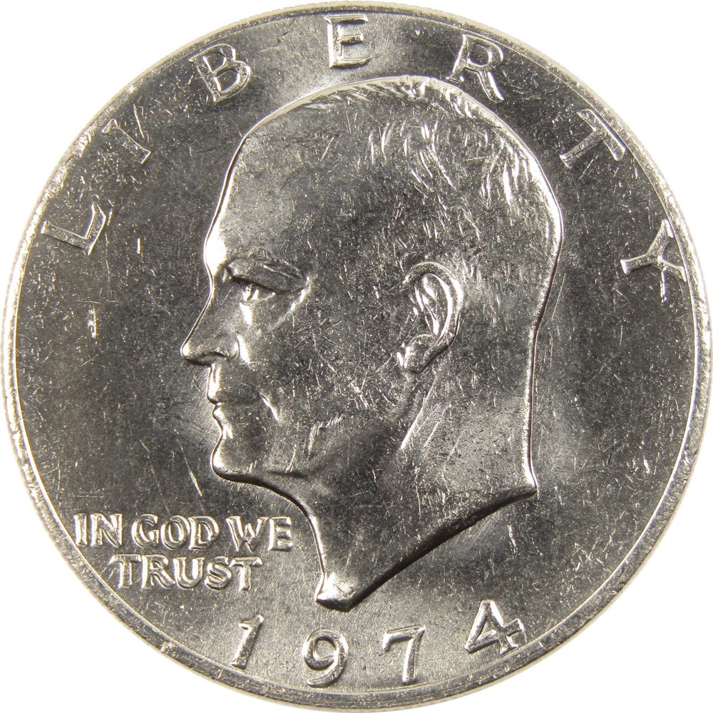 1974 Eisenhower Dollar BU Uncirculated Clad IKE $1 Coin