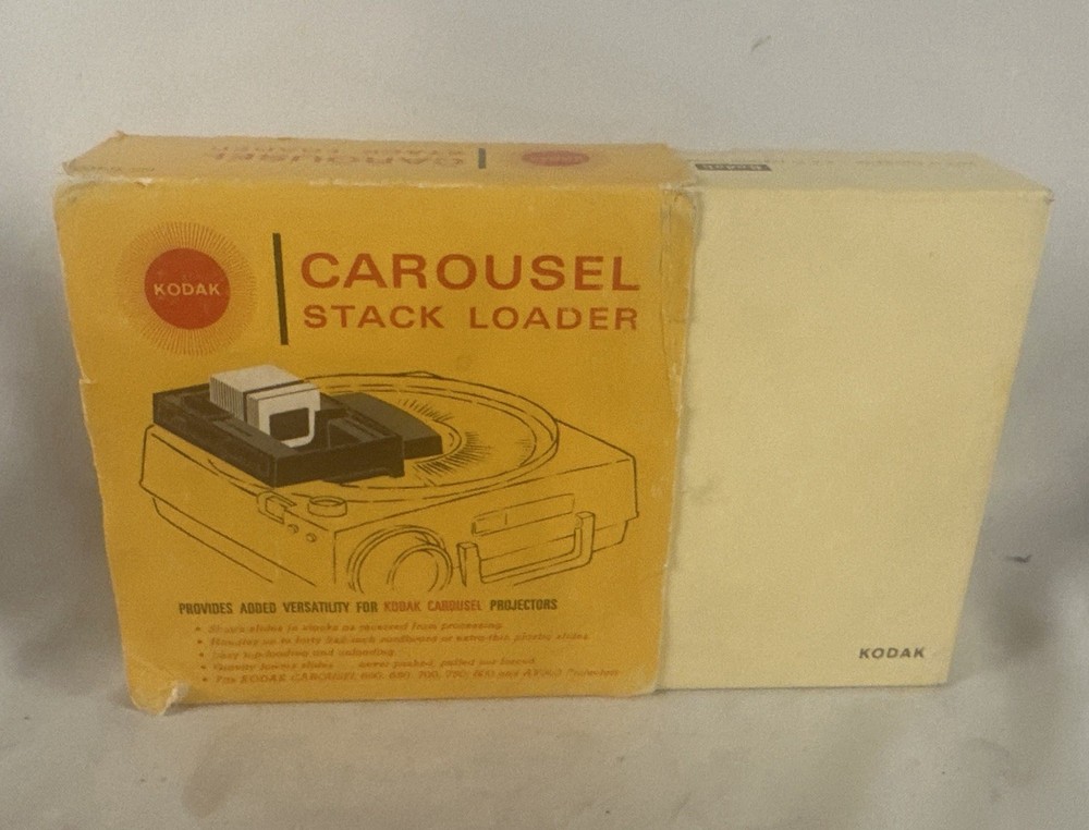 Kodak Carousel Stack Loader for Slide Projectors – Vintage Accessory in Box