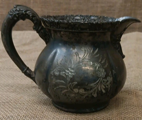 Vtg. Forbes Silver Co. Quadruple #183 Silver Plate Pitcher