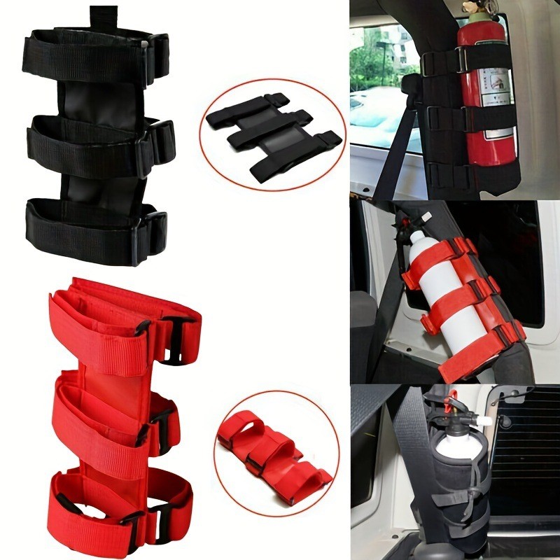 Fire Extinguisher Mount Strap Adjustable Roll Bar Fire Extinguisher Holder