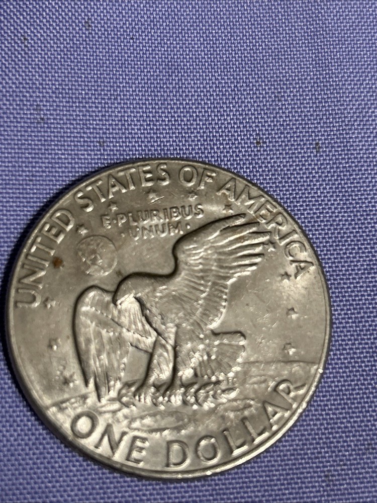 1977 One Dollar Silver Liberty Eisenhower Coin Flying Eagle Upside Down Reverse