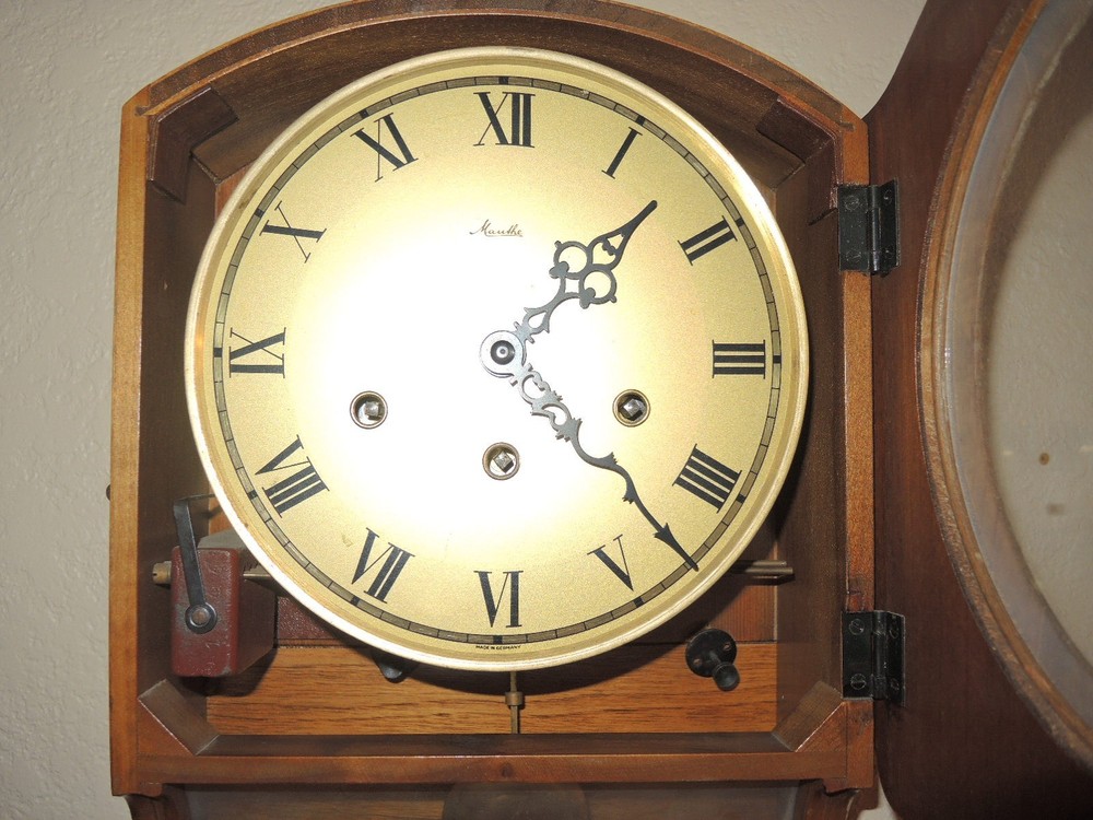 Antique Mauthe Wall Clock Runs And Stops
