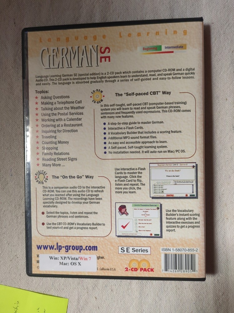 Laser Publishing Language Learning Series System: German for PC, Mac